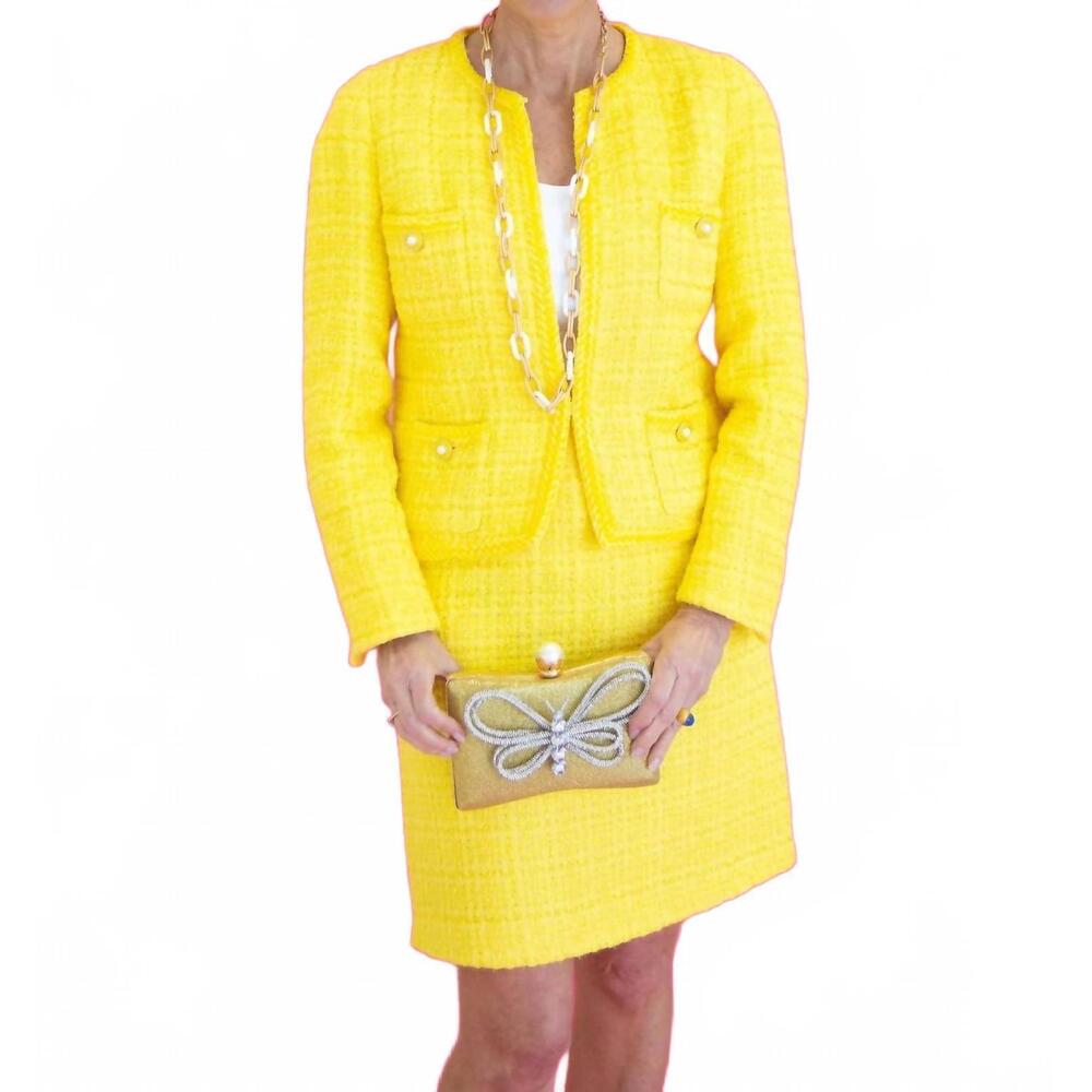 NEW WEILL tinna short straight mini skirt in yellow